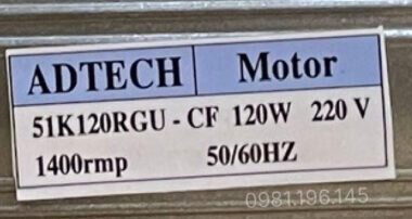 Motor giảm tốc mini 120w