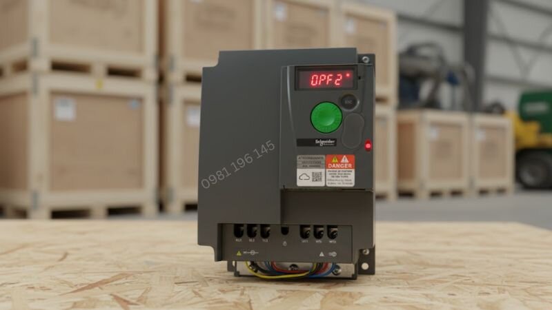 Biến tần schneider báo lỗi opf2.