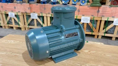 Góc nhìn mặt sau Động cơ phòng nổ 1.1kW 1.5Hp