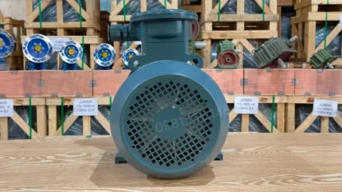 Góc nhìn quạt làm mát Động cơ phòng nổ 1.1kW 1.5Hp