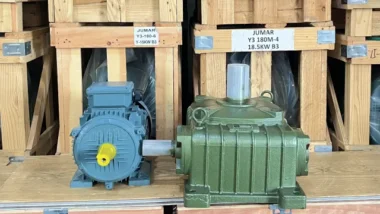 Phía sau của motor giảm tốc WPO 120 2.2kW 3Hp