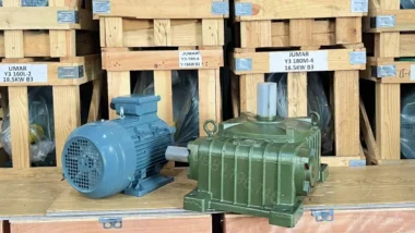 Góc xéo của motor giảm tốc WPO 200 11kW 15Hp