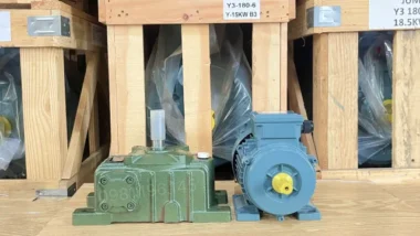 Phía sau của motor giảm tốc WPO 70 0.75kW 1Hp