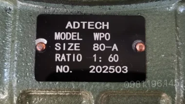 Tem của hộp giảm tốc trục vít WPO 80
