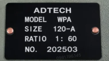 Tem hộp giảm tốc trục vít WPA 120