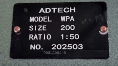 Tem hộp giảm tốc trục vít WPA 200