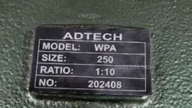Tem hộp giảm tốc trục vít WPA 250