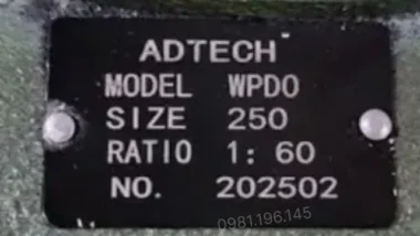 Tem hộp giảm tốc trục vít WPDO 250